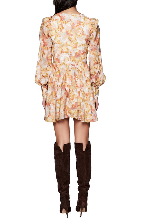 Bardot Zelina Floral Minidress In Orange Abstract