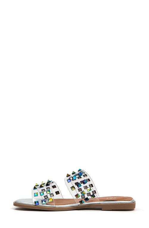 Ninety Union Bloom Slide Sandal In Silver Multi