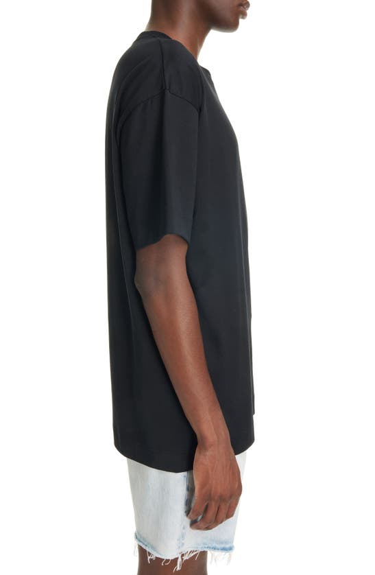 Shop Givenchy Laurel Crest Logo Oversize Pocket T-shirt In Black