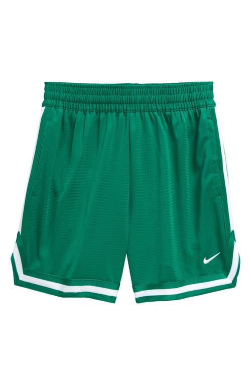 Nike Kids' Dri-fit Dna Athletic Shorts In Malachite/white