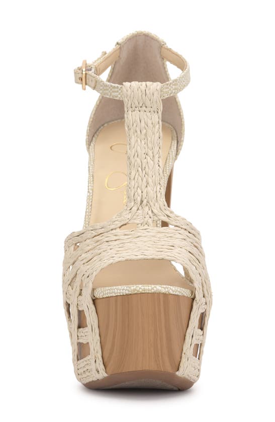 Shop Jessica Simpson Delei Ankle Strap Platform Sandal In Off White
