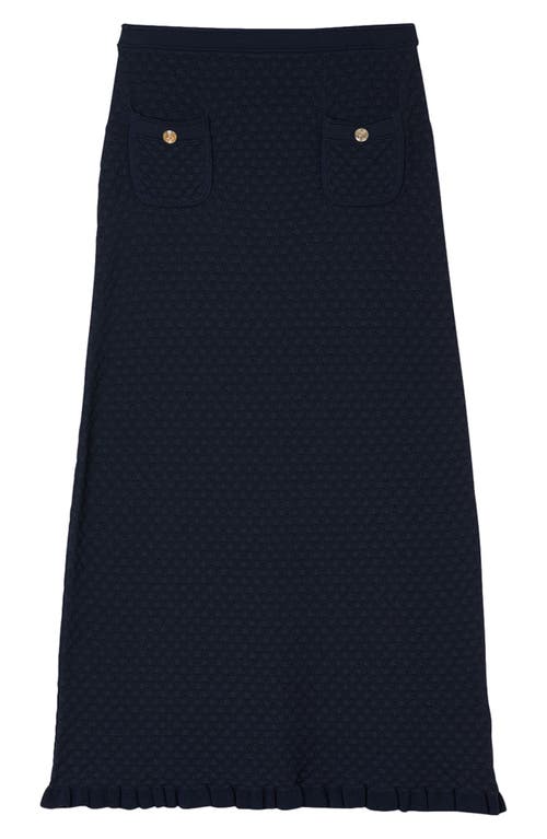 sandro Moline Knit Skirt Deep Blue at Nordstrom,