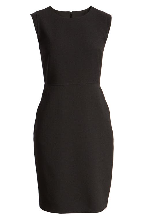 Anne Klein Crepe Sheath Dress Black at Nordstrom,