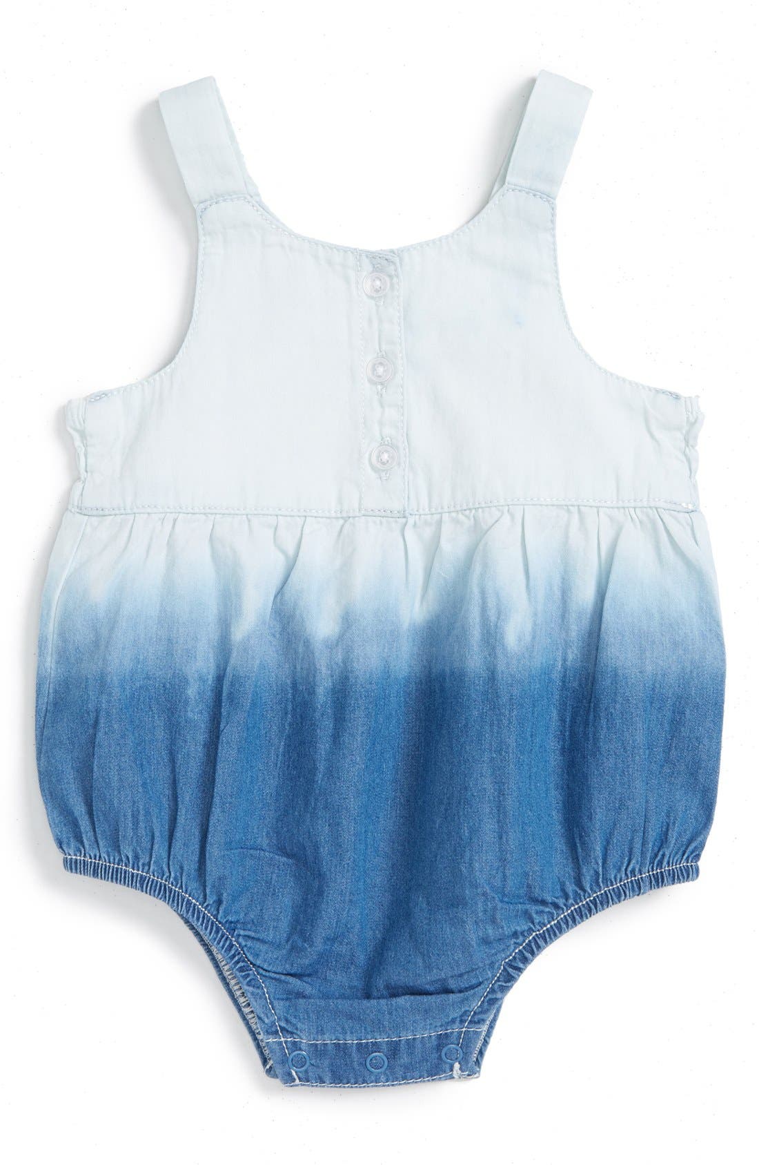 Splendid 'Bleach Out' Denim Bubble Romper (Baby Girls) Nordstrom