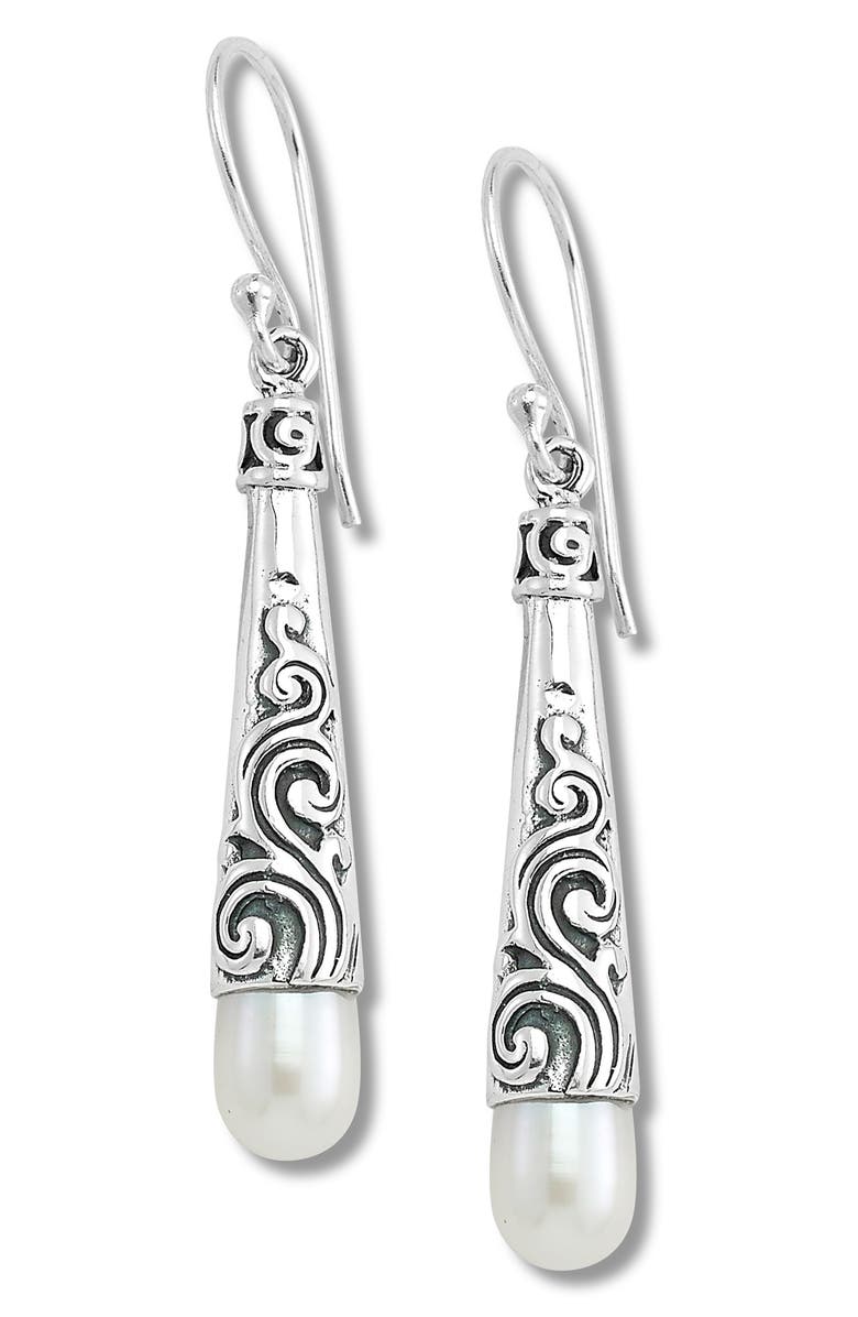 Artisan Silver by Samuel B. Choice of Gem & Black Diamond Drop Earrings