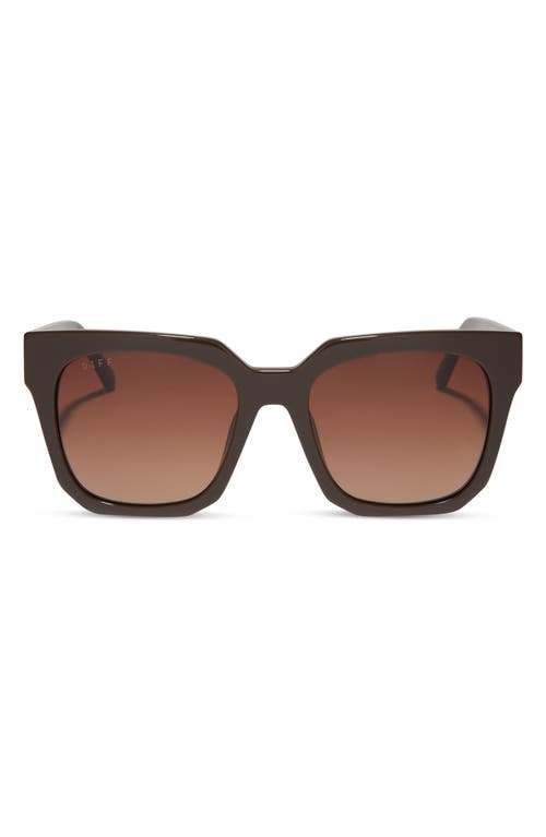 Ariana II 54mm Gradient Square Sunglasses in Truffle/Brown Gradient