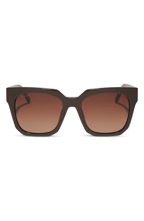 Shop Diff Ariana Ii 54mm Gradient Square Sunglasses In Truffle/brown Gradient