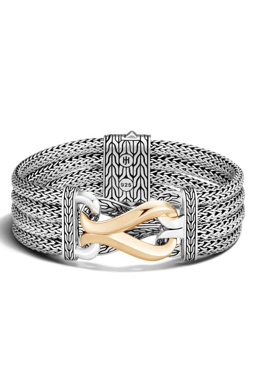 John Hardy Asli Classic Chain Link Multi Row Bracelet in Gold/silver at Nordstrom, Size Medium