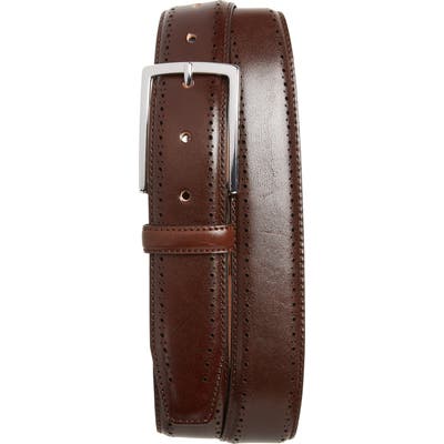 Nordstrom Shop Lowell Leather Belt, Brown