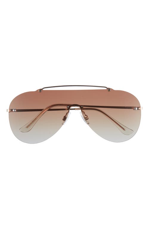 BP. Rimless Aviator Sunglasses in Brown at Nordstrom