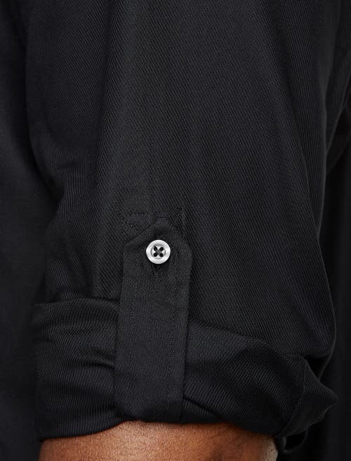 Shop Synrgy By Dxl Textured Sport Shirt In Black