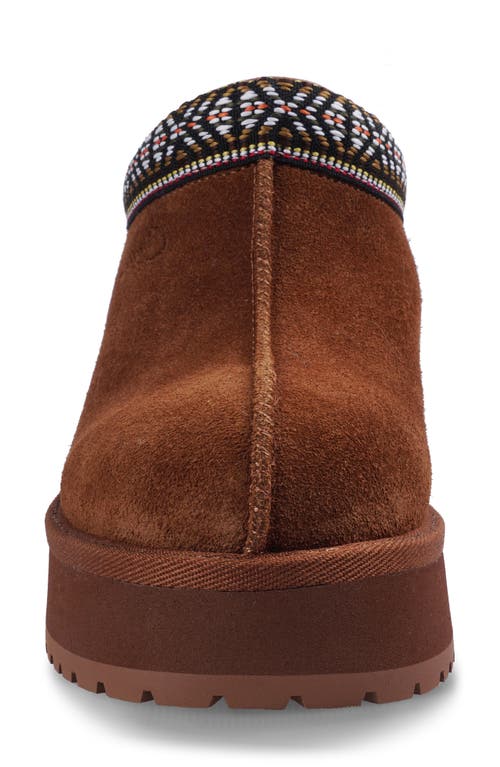 Candies Candie's Leora Platform Clog In Chestnut Suede