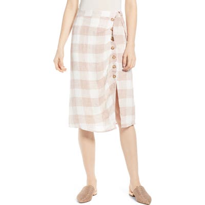 Heartloom Bently Plaid Skirt, White