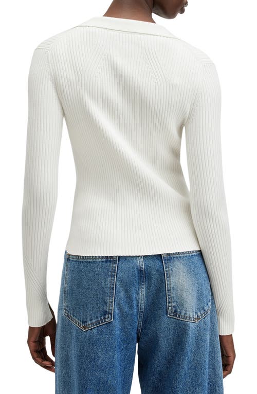 Allsaints Cruz Cardigan Sweater In Chalk White