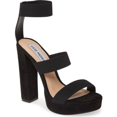 Steve Madden Glamorize Strappy Platform Sandal, Black