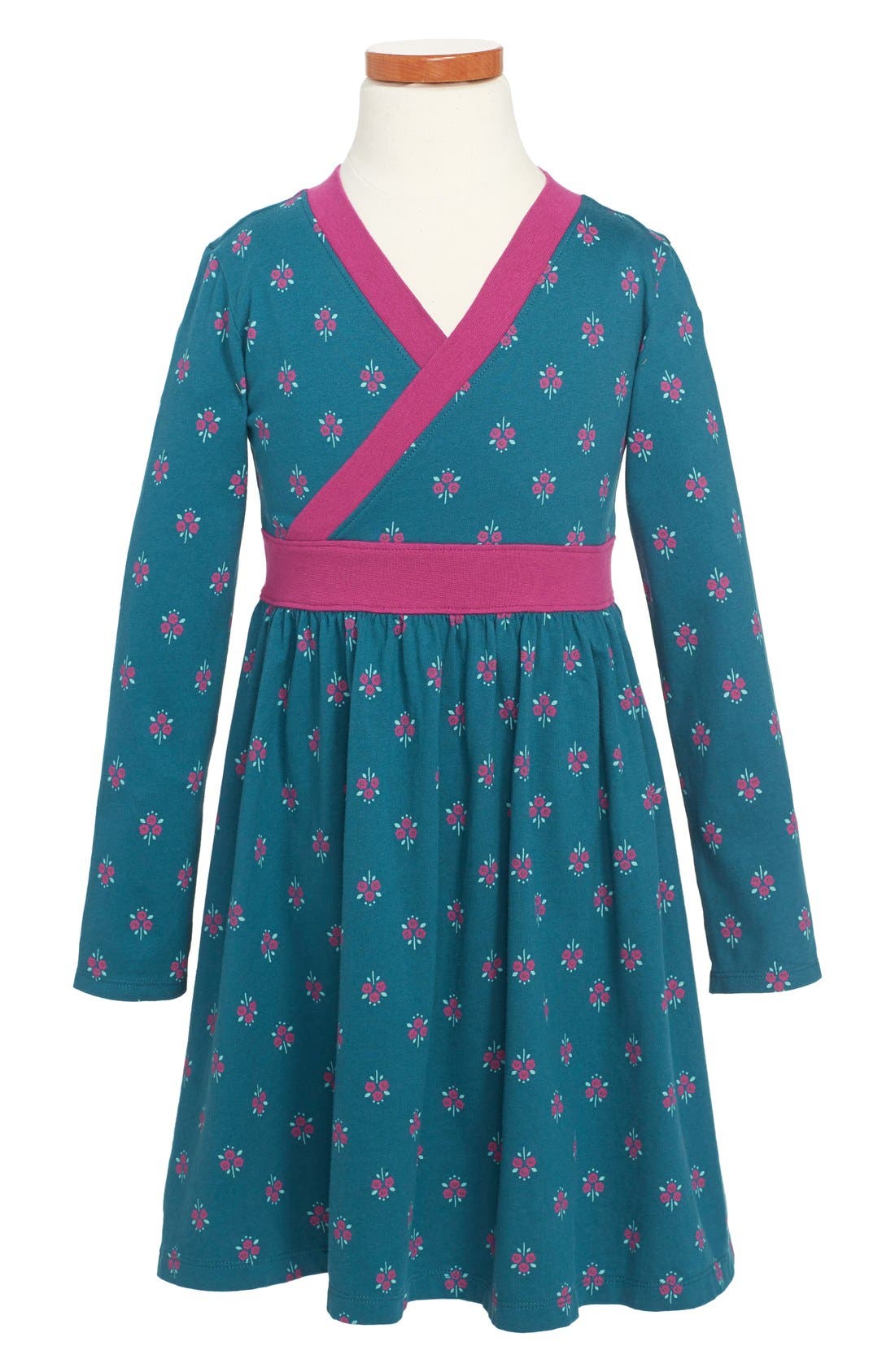 Tea Collection 'Marguerite' Long Sleeve Wrap Dress (Toddler Girls