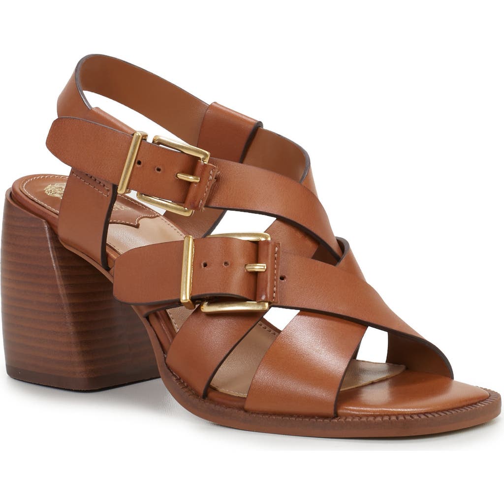 Vince Camuto Penina Ankle Strap Sandal In Golden Walnut