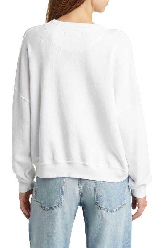 The Great The Teammate Cotton Sweatshirt In True White