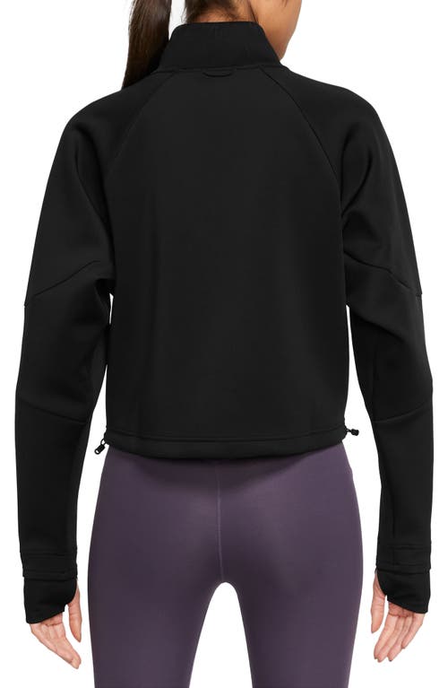 Shop Nike Dri-fit Prima Half Zip Pullover In Black/black