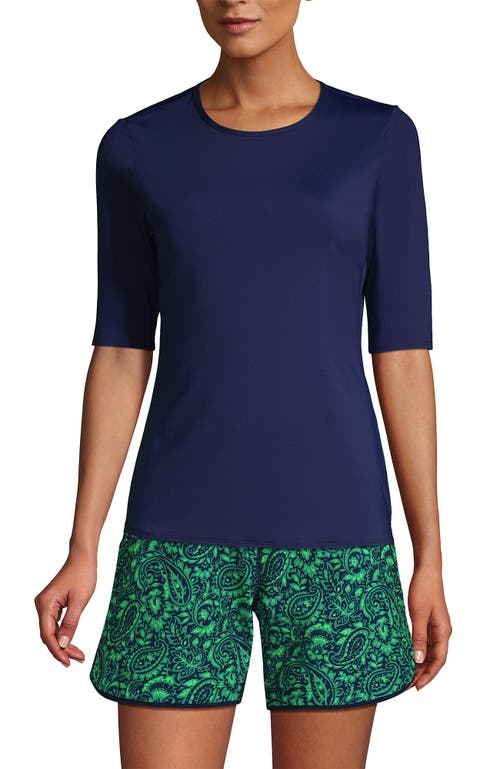 LANDS' END LANDS' END ELBOW SLEEVE RELAXED UPF 50 RASH GUARD