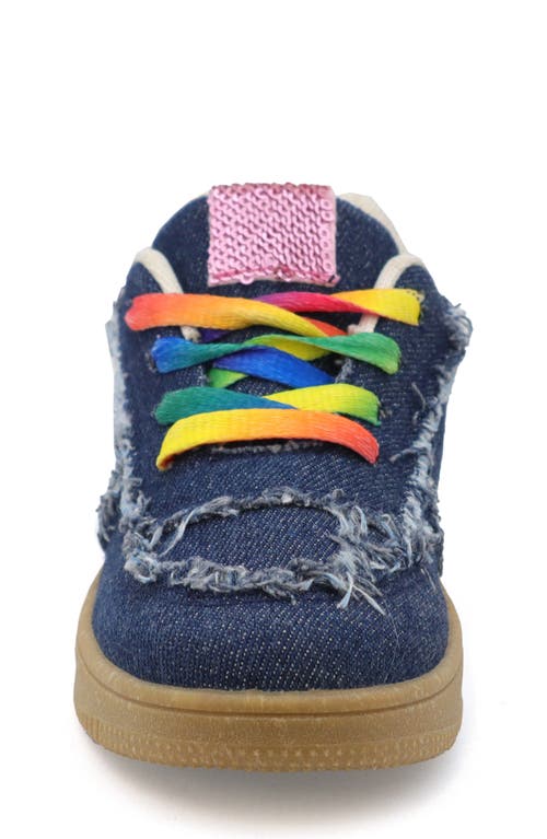 Yoki Kids' Madrid Distressed Denim Sneaker In Denim