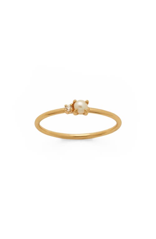 Petite Pearl Ring in Gold