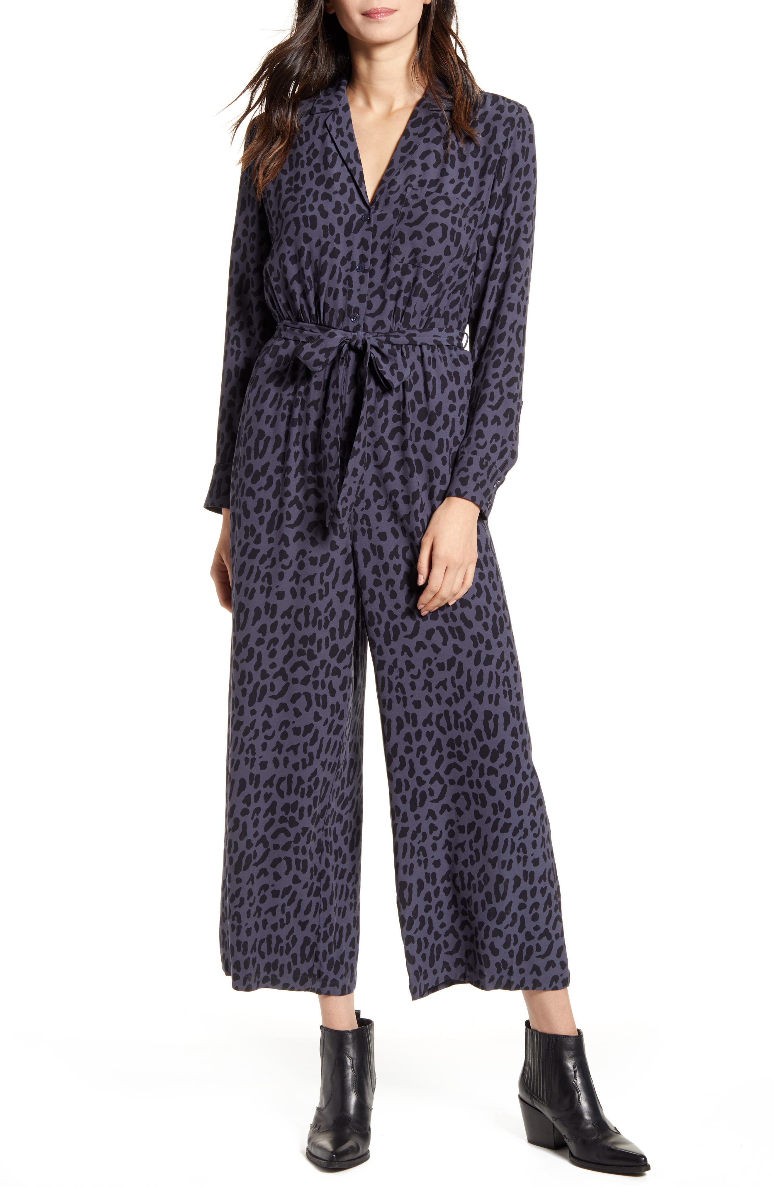 long sleeve cropped jumpsuit