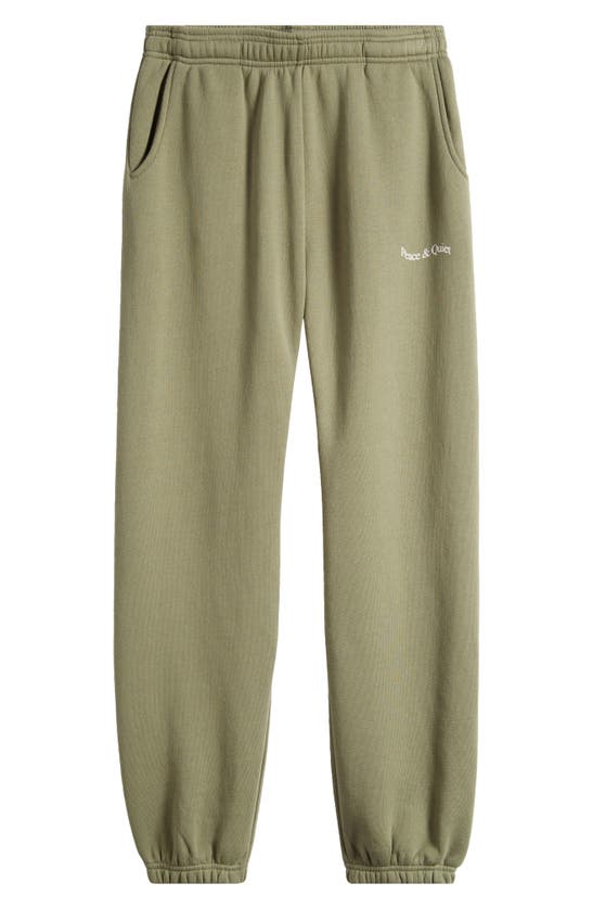 Shop Museum Of Peace And Quiet Museum Of Peace & Quiet Wordmark Joggers In Olive