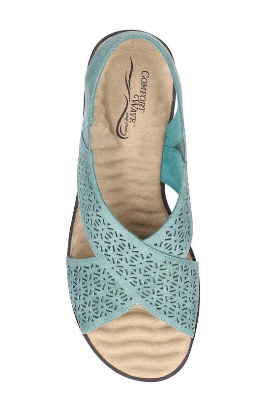 Shop Easy Street Claudia Slingback Sandal In Turquoise