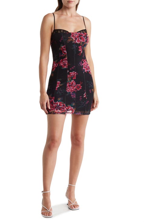 Last Day 49% OFF - Floral Bustier Midriff Waist Shaper Dress