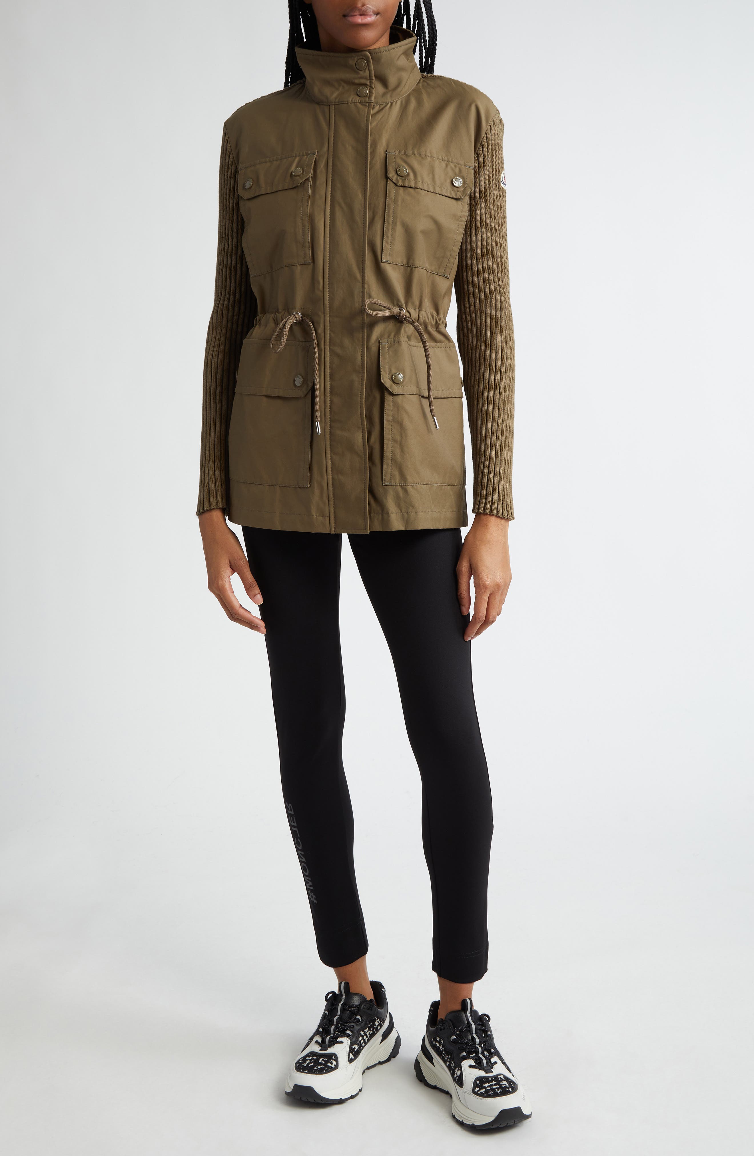 Moncler Mixed Media Utility Jacket Nordstrom