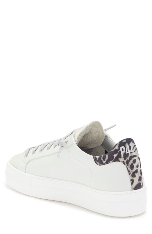 Shop P448 Thea Platform Sneaker In White/snow Leopard Print