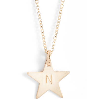 Nashelle 14K-Gold Fill Initial Mini Star Pendant Necklace
