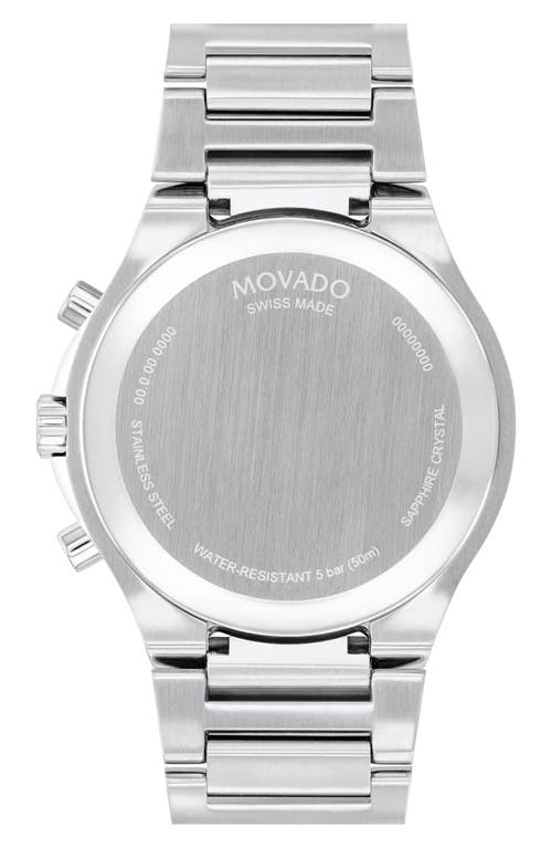 Movado Men's Swiss Se Stainless Steel Bracelet Watch 41mm In Silver/blue