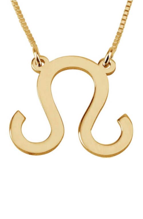 Zodiac Pendant Necklace in Gold Plated - Leo