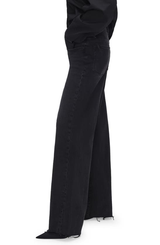 Shop Good American Good Ease Wide Leg Jeans In Black324