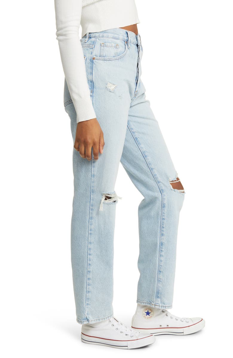 Pacsun Joan Ripped High Waist Straight Leg Dad Jeans Nordstrom