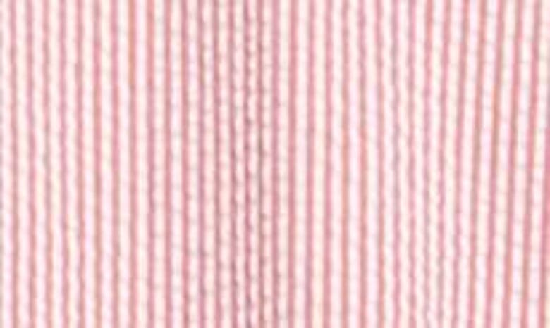 Shop Brooks Brothers Stripe Stretch Seersucker Short Sleeve Button-down Shirt In American Beauty Stripe