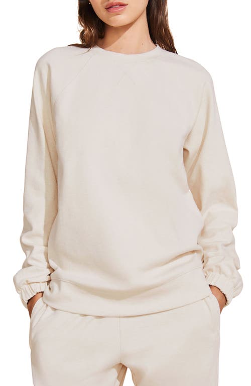 Eberjey The Long Sweatshirt Botanical Oat at Nordstrom,