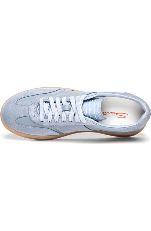 Santoni Dbs Mixed Leather Low-top Sneakers In Light Blue
