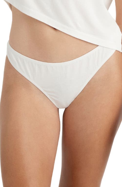 2-Pack Compostable Organic Cotton Thongs in White