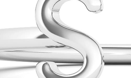 Hautecarat Lab Grown Diamond Letter Ring In 18k White Gold - S