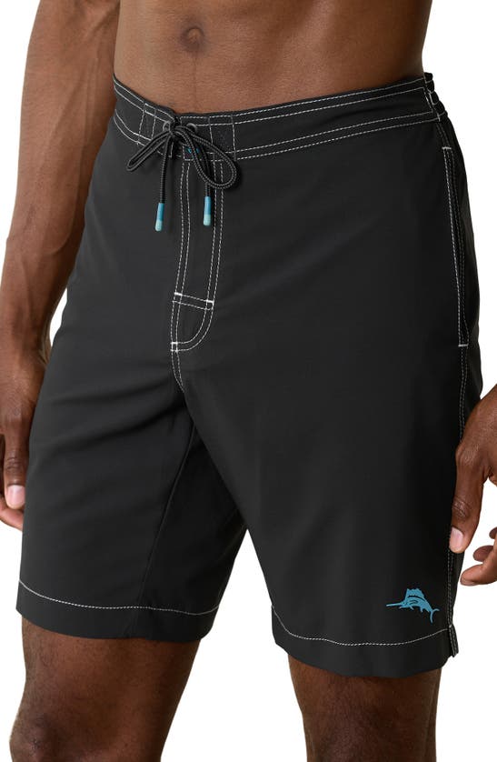 Shop Tommy Bahama Baja Harbor Board Shorts In Black