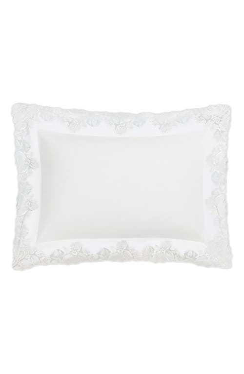 Matouk Lace Piqué Cotton Boudoir Sham in Virginia White 