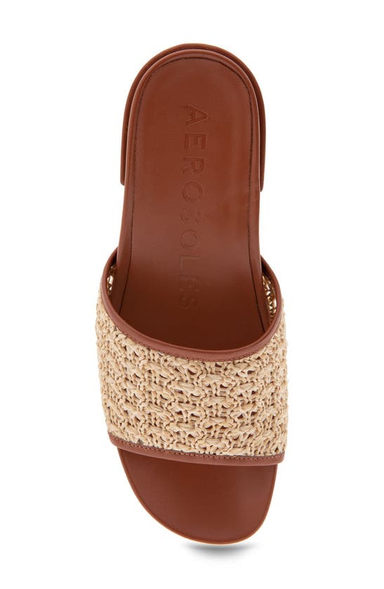 Shop Aerosoles Clark Raffia Block Heel Sandal In Natural Raffia