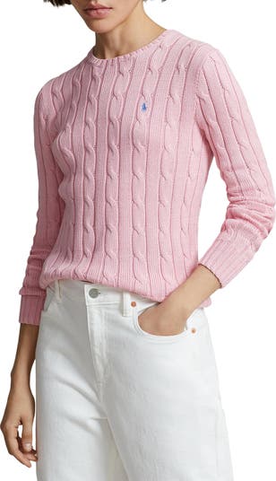 Polo Ralph Lauren Juliana Cable Knit Cotton Sweater | Nordstrom