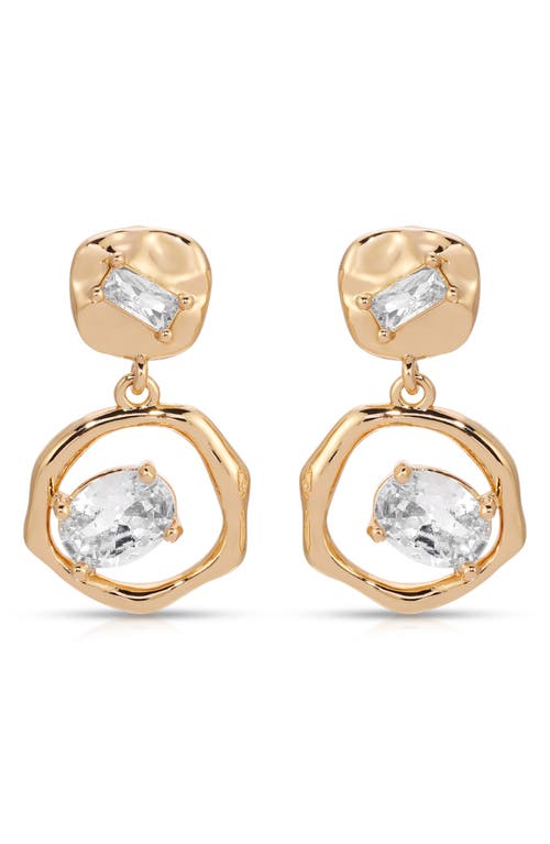 Ettika Cubic Zirconia Drop Earrings in Gold at Nordstrom