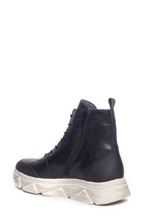 Shop Cloud Talulah Wool Lined Lace-up Boot In Velvet Black