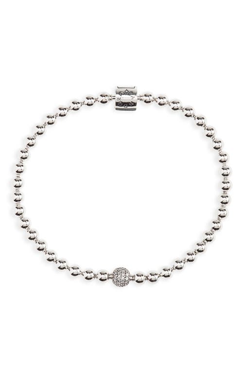 PANDORA Beads & Pavé Bracelet in Silver at Nordstrom, Size 6.7