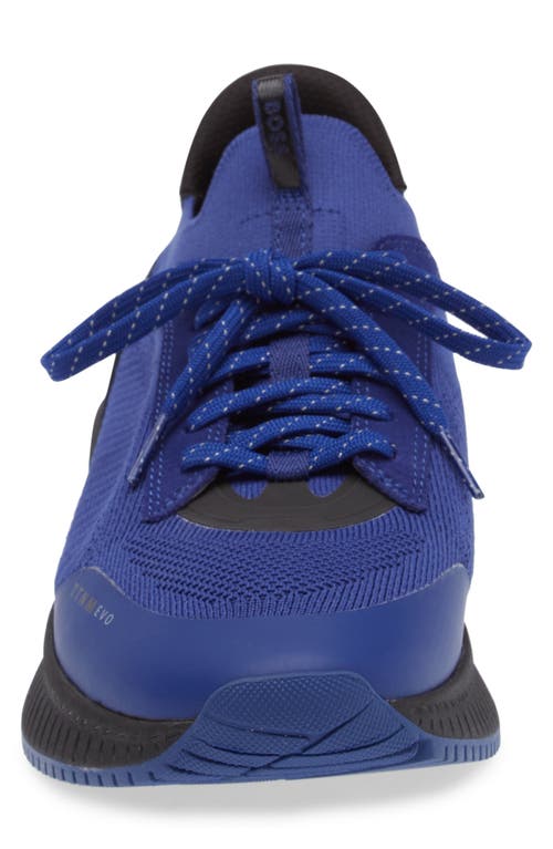 Hugo Boss Boss Ttnm Evo Knit Sneaker In Open Blue